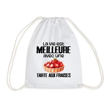 Tarte aux fraises - Sac de sport léger - blanc - Devant