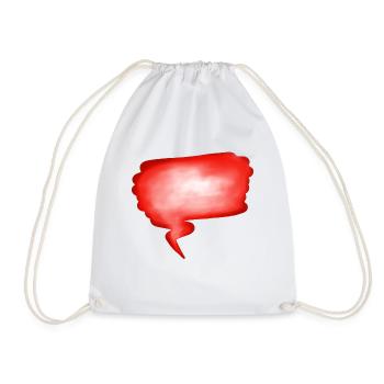 Red Word Bubble - Drawstring Bag - white - Front