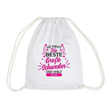 Beste große schwester Geschenk Schwangerschaft - Turnbeutel - Weiß - Vorne