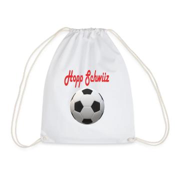 Schweizer Fussball Design - Turnbeutel - Weiß - Vorne