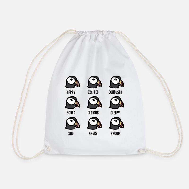 Puffin Emotions Puffin puffin - Drawstring Bag - white