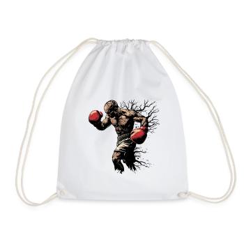 Boxing Boxing Martial Arts Boxer Training - Drawstring Bag - white - Front