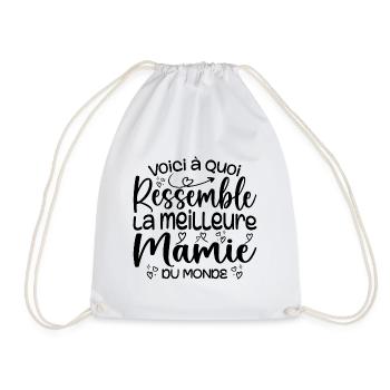 Cadeau Meilleure Mamie du Monde Cadeau Super Mamie - Sac de sport léger - blanc - Devant