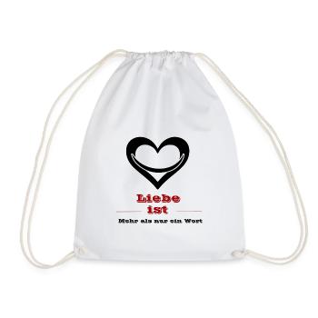 Liebe ist Rote Retro Typo - Turnbeutel - Weiß - Vorne