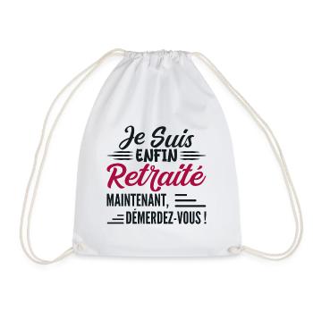 Je Suis Bientôt Retraité - Cadeau Futur Retraité - Sac de sport léger - blanc - Devant