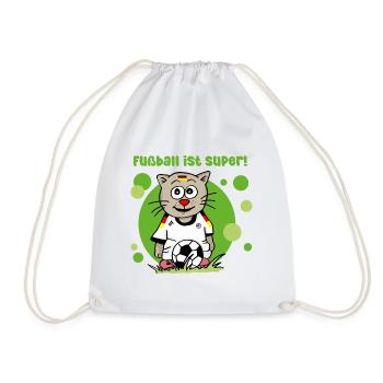 Fußball ist super! - Turnbeutel - Weiß - Vorne