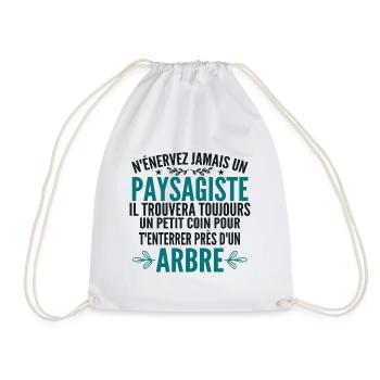 Landschaftsgärtner und Gärtner Geschenk Humor - Turnbeutel - Weiß - Vorne