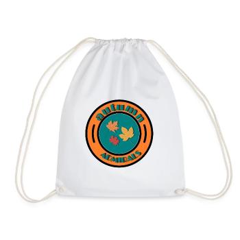 Autumn Leaves Emblems - Drawstring Bag - white - Front