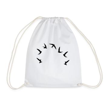 Mauersegler / swifts (1c) - Drawstring Bag - white - Front