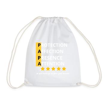 papa protection affection presence attention - Sac de sport léger - blanc - Devant