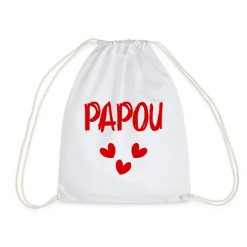 PAPUAN. DAD. FATHER'S DAY. HAPPY DADDY'S DAY - Drawstring Bag - white - Front