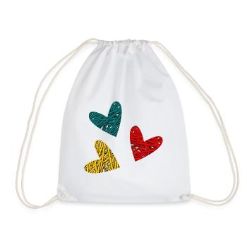COUPLE. JUST MARRIED. Bachelorette party. VALENTINE'S DAY. LOVE. - Drawstring Bag - white - Front