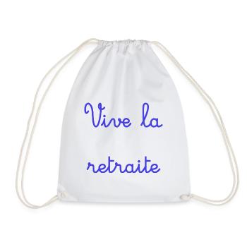 RETRAITE. BONNE RETRAITE. JOYEUSE RETRAITE - Sac de sport léger - blanc - Devant