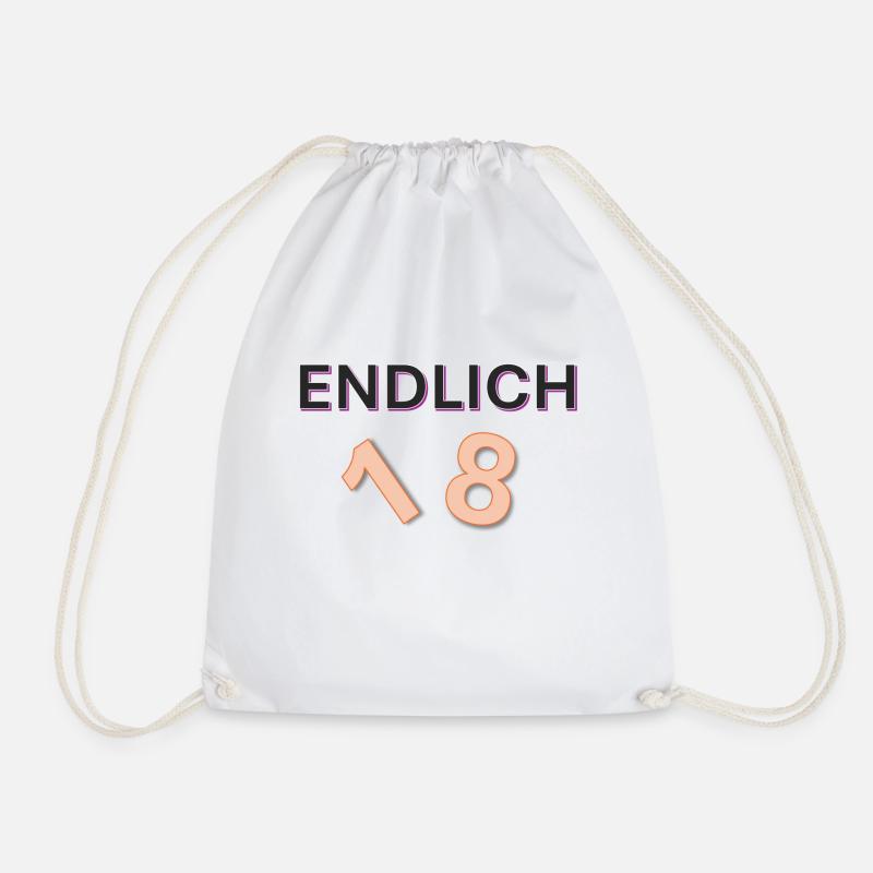 18 - Drawstring Bag - white