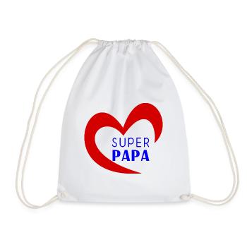 HAPPY FATHER'S DAY. DAD. FATHER'S DAY. FATHER - Drawstring Bag - white - Front