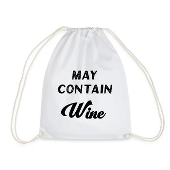 May Contain Wine - Turnbeutel - Weiß - Vorne
