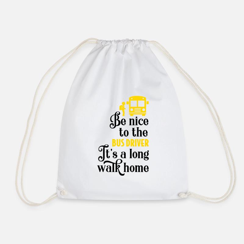 Busdriver Gift Shirt - Drawstring Bag - white