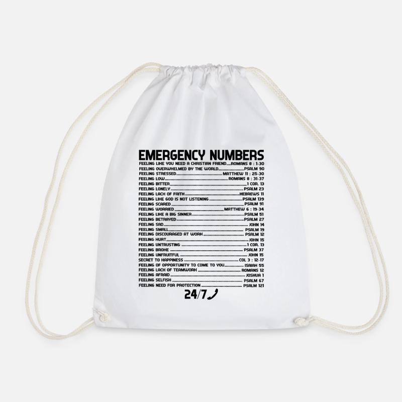 Appel d’urgence & La foi chrétienne - Sac de sport léger - blanc