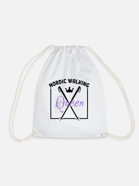 Nordic Walking Königin - Turnbeutel - Weiß