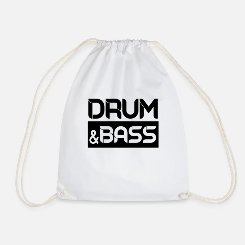 Drum & Bass Drum And Bass DnB Rave - Drawstring Bag - white