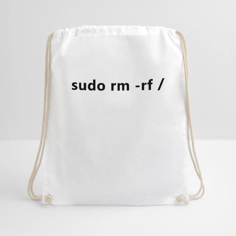 Linux Admin Programmer sudo rm rf / Drawstring Bag