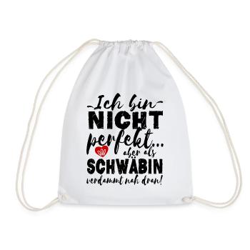Schwäbisch Schwäbin lustig - Turnbeutel - Weiß - Vorne