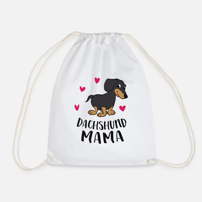 Coole Dachshund Mutter Dachshund Mama - Turnbeutel - Weiß