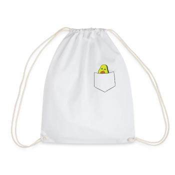Avocado In The Pocket Vegan Food Avocado In Pocket - Drawstring Bag - white - Front