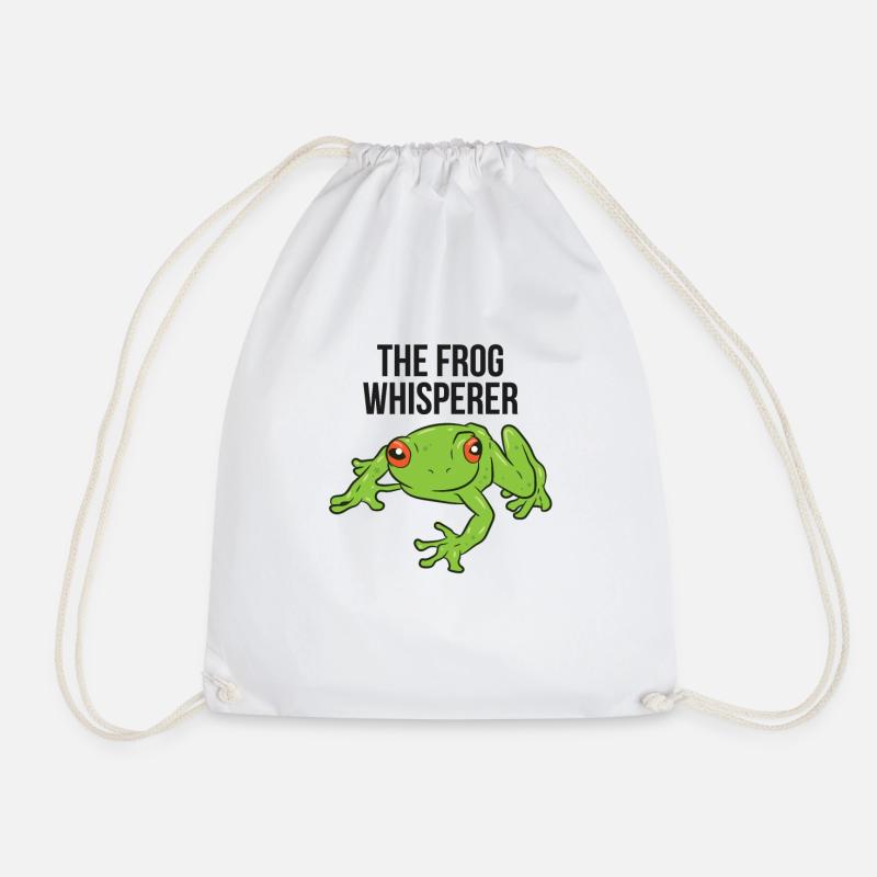Frosch Flüsterer Lustiges Frösche - Turnbeutel - Weiß