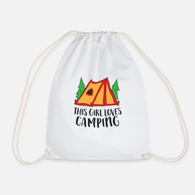 Dieses Mädchen liebt Camping Zelt Camping Mädchen - Turnbeutel - Weiß