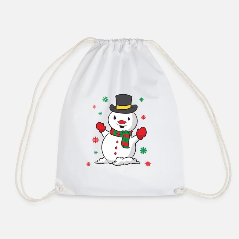Weihnachten Schneemann - Turnbeutel - Weiß