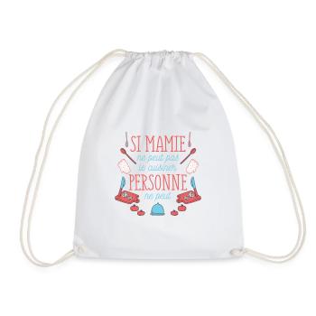 si mamie ne peut pas , idée cadeau et t-shirt - Sac de sport léger - blanc - Devant