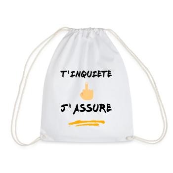 T inquiète j assure - Sac de sport léger - blanc - Devant