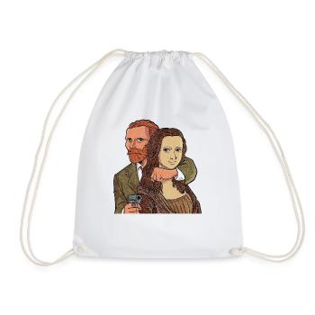 Van Gogh Mona Lisa Meme Satire Art Professeur d’art - Sac de sport léger - blanc - Devant