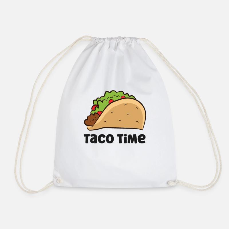 Taco Time Lustiger Taco - Turnbeutel - Weiß