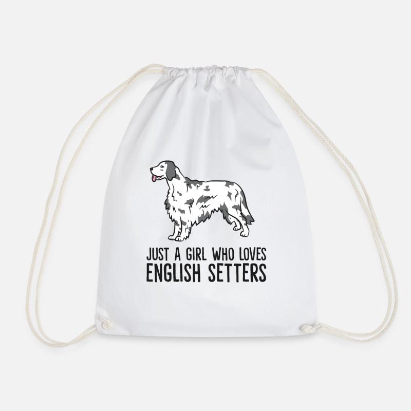 Nur ein Mädchen, das English Setter liebt - Turnbeutel - Weiß