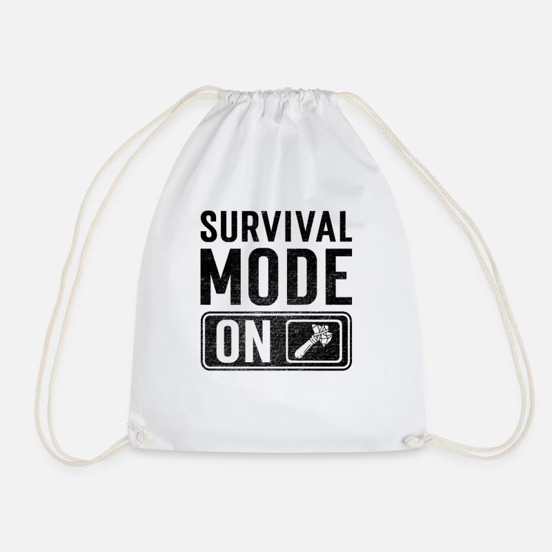 Survival Mode on - Turnbeutel - Weiß