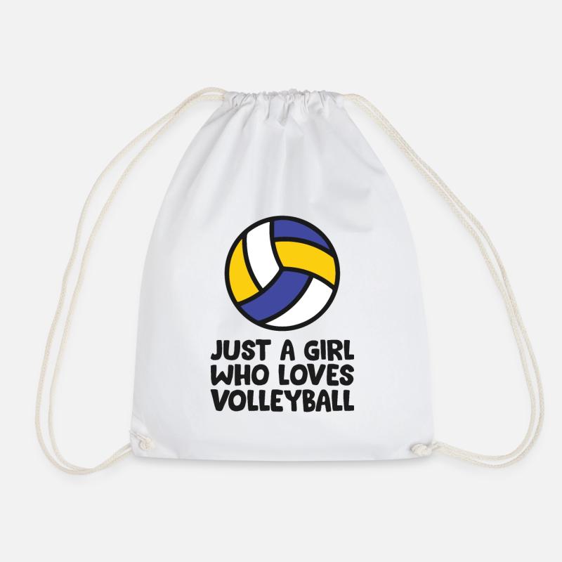 Nur ein Mädchen, das Volleyball liebt - Turnbeutel - Weiß