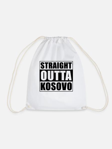 Straight outta Kosovo - Turnbeutel - Weiß