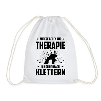Andere Gehen zur Therapie Ich Gen Einfach Klettern - Turnbeutel - Weiß - Vorne