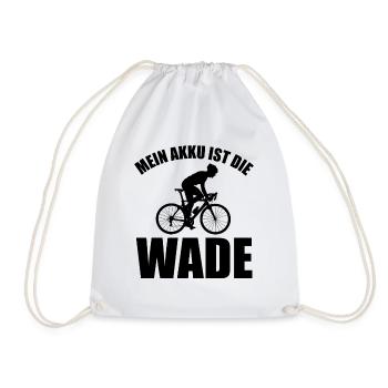 Mein Akku ist die Wade 2 - - Turnbeutel - Weiß - Vorne