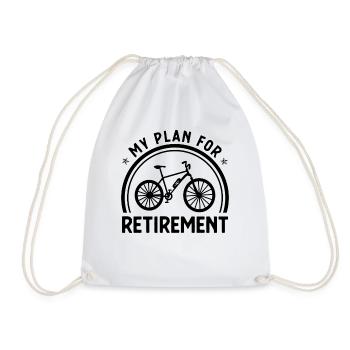 My Plan for Retirement - - Drawstring Bag - white - Front