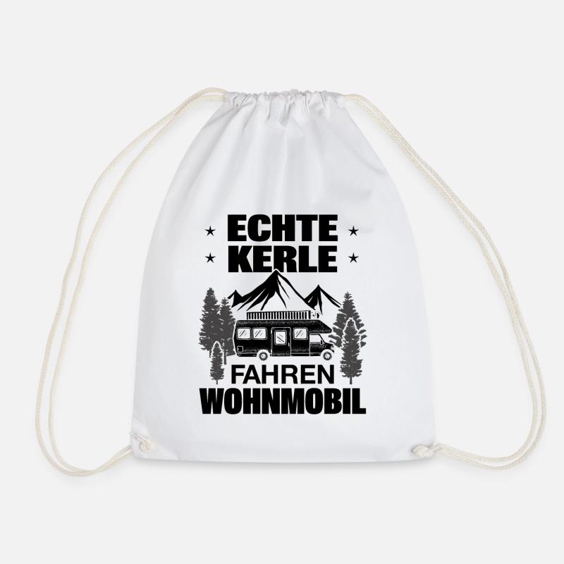 Echte Kerle Fahren Wohnmobil - - Turnbeutel - Weiß