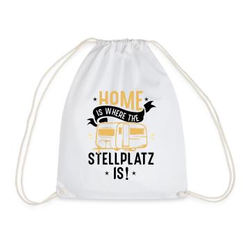 Home is where the pitch is - - Drawstring Bag - white - Front
