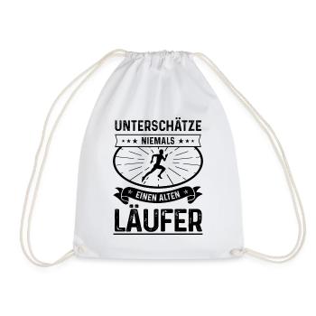 UNTSCHATZE NIEMALS EINEN ALTEN LAUER - - Turnbeutel - Weiß - Vorne
