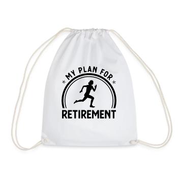 My Plan for Retirement 1 - - Drawstring Bag - white - Front
