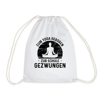 Zum Yoga Georen Zur Schule Gezwungen - - Turnbeutel - Weiß - Vorne