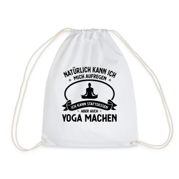 Naturlich kann ich mich aus uch yoga machen - - Turnbeutel - Weiß - Vorne