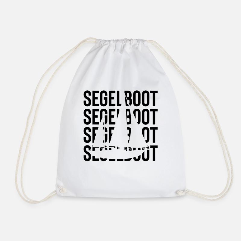 Segelboot - - Turnbeutel - Weiß