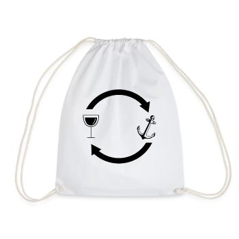 Flèches et voiles de chargement de vin 1 - - Sac de sport léger - blanc - Devant